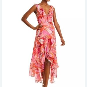 Aqua Floral Wrap FairyDress Sz S